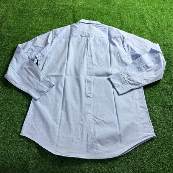 Alfani Long Sleeve Button Up Slim Fit Stretch Business Casual Blue Shirt Size M - Picture 8 of 11